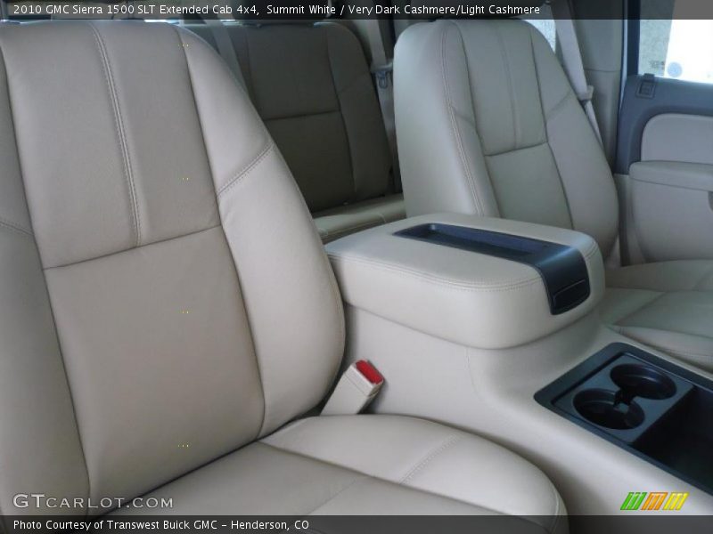 Summit White / Very Dark Cashmere/Light Cashmere 2010 GMC Sierra 1500 SLT Extended Cab 4x4