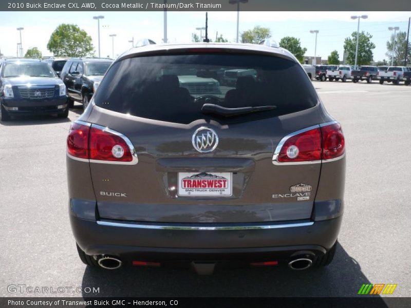 Cocoa Metallic / Titanium/Dark Titanium 2010 Buick Enclave CXL AWD