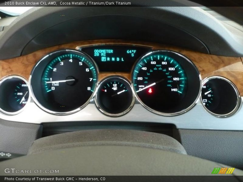 Cocoa Metallic / Titanium/Dark Titanium 2010 Buick Enclave CXL AWD