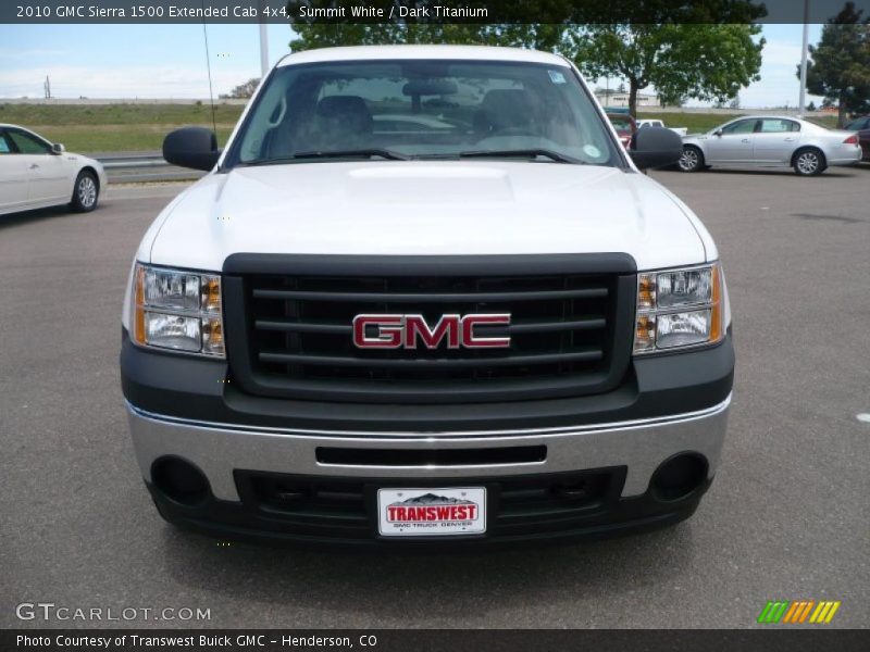 Summit White / Dark Titanium 2010 GMC Sierra 1500 Extended Cab 4x4