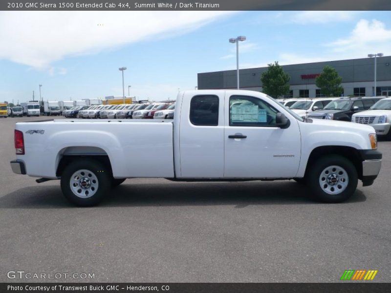 Summit White / Dark Titanium 2010 GMC Sierra 1500 Extended Cab 4x4
