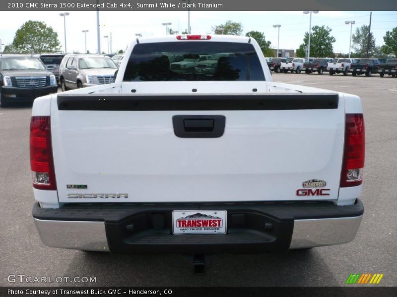 Summit White / Dark Titanium 2010 GMC Sierra 1500 Extended Cab 4x4