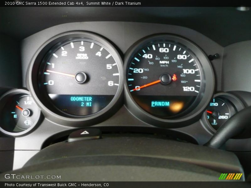 Summit White / Dark Titanium 2010 GMC Sierra 1500 Extended Cab 4x4