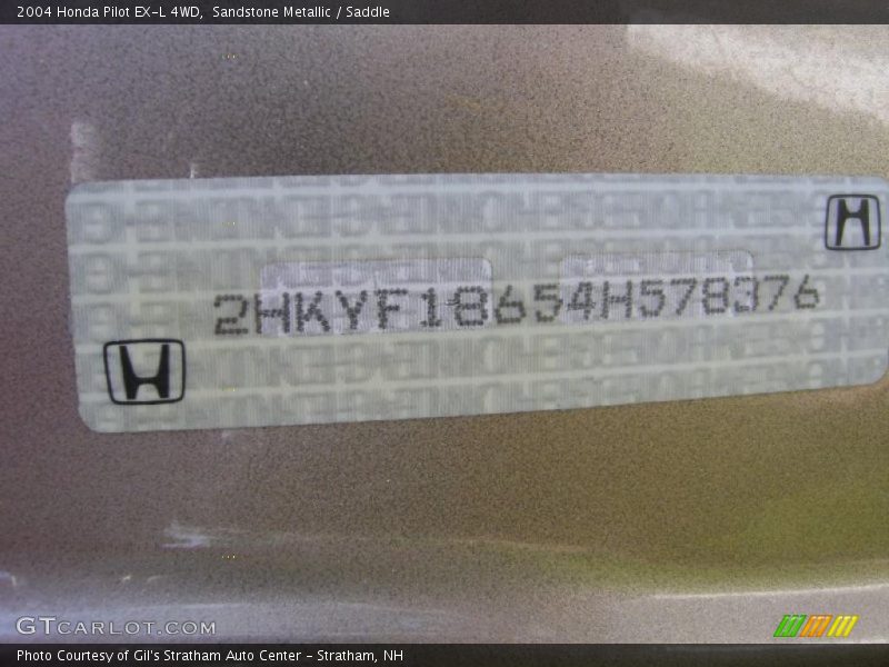 Sandstone Metallic / Saddle 2004 Honda Pilot EX-L 4WD