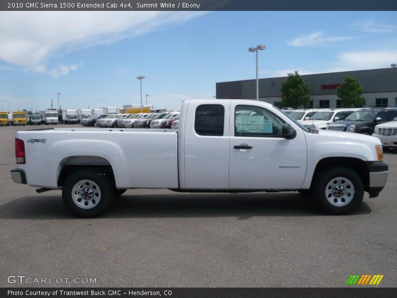 Summit White / Ebony 2010 GMC Sierra 1500 Extended Cab 4x4