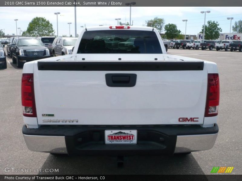 Summit White / Ebony 2010 GMC Sierra 1500 Extended Cab 4x4