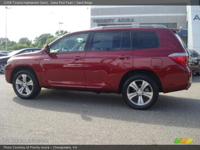 Salsa Red Pearl / Sand Beige 2008 Toyota Highlander Sport