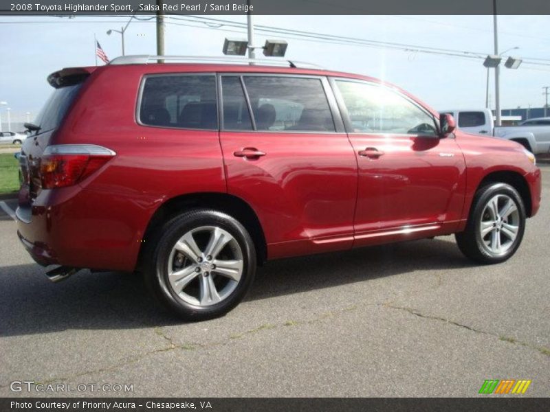 Salsa Red Pearl / Sand Beige 2008 Toyota Highlander Sport