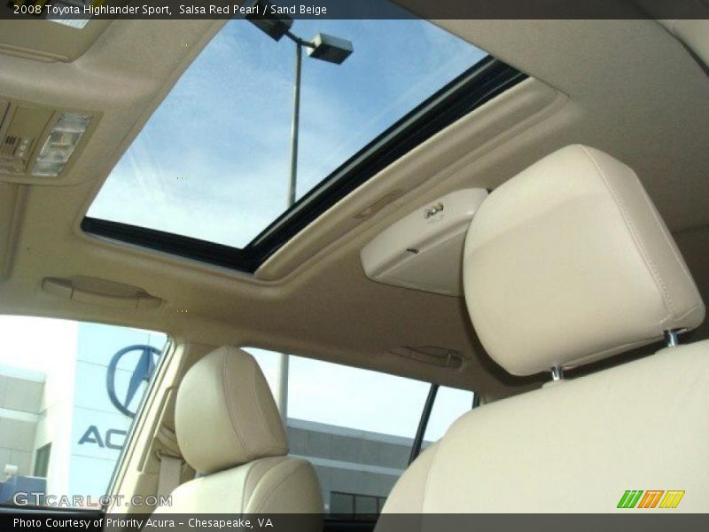 Salsa Red Pearl / Sand Beige 2008 Toyota Highlander Sport