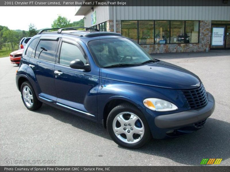Patriot Blue Pearl / Taupe/Pearl Beige 2001 Chrysler PT Cruiser Limited