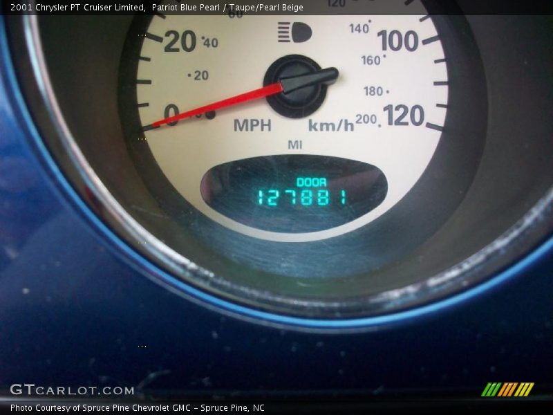 Patriot Blue Pearl / Taupe/Pearl Beige 2001 Chrysler PT Cruiser Limited