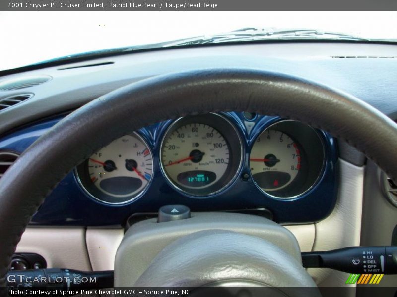 Patriot Blue Pearl / Taupe/Pearl Beige 2001 Chrysler PT Cruiser Limited