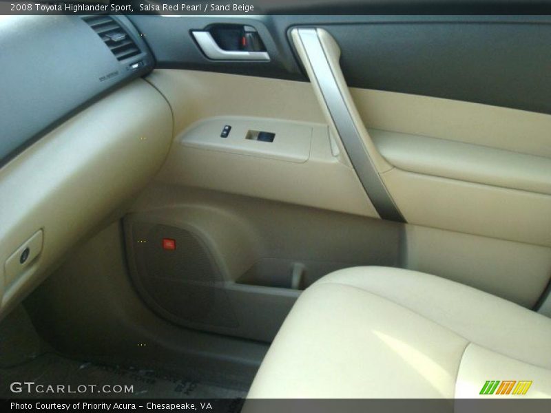 Salsa Red Pearl / Sand Beige 2008 Toyota Highlander Sport