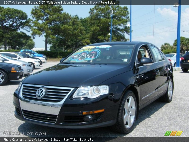 Deep Black / Pure Beige 2007 Volkswagen Passat 2.0T Wolfsburg Edition Sedan
