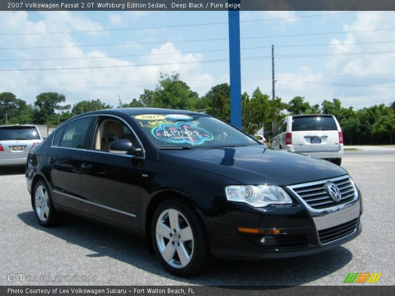 Deep Black / Pure Beige 2007 Volkswagen Passat 2.0T Wolfsburg Edition Sedan