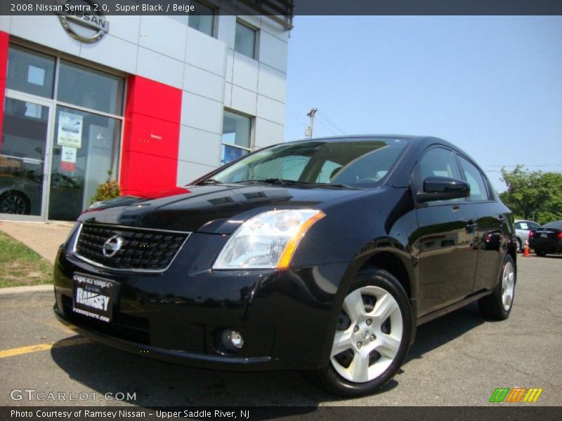 Super Black / Beige 2008 Nissan Sentra 2.0