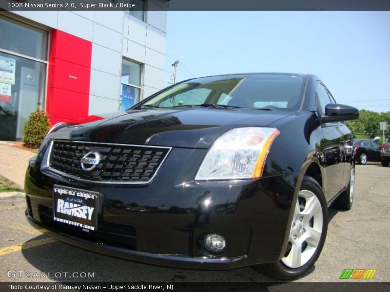 Super Black / Beige 2008 Nissan Sentra 2.0