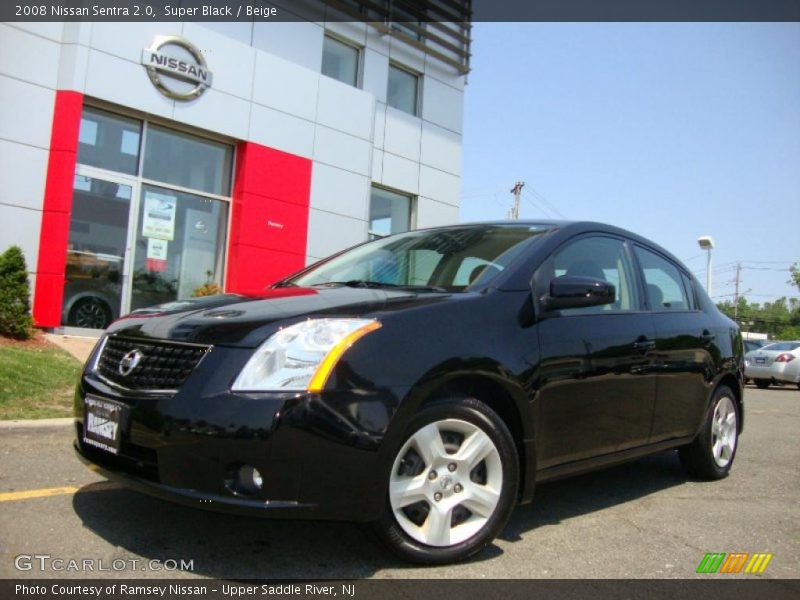 Super Black / Beige 2008 Nissan Sentra 2.0