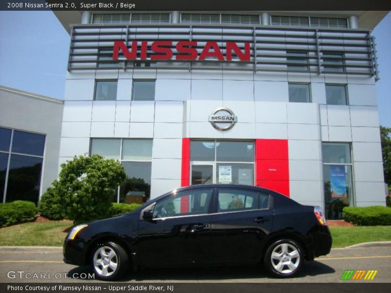 Super Black / Beige 2008 Nissan Sentra 2.0