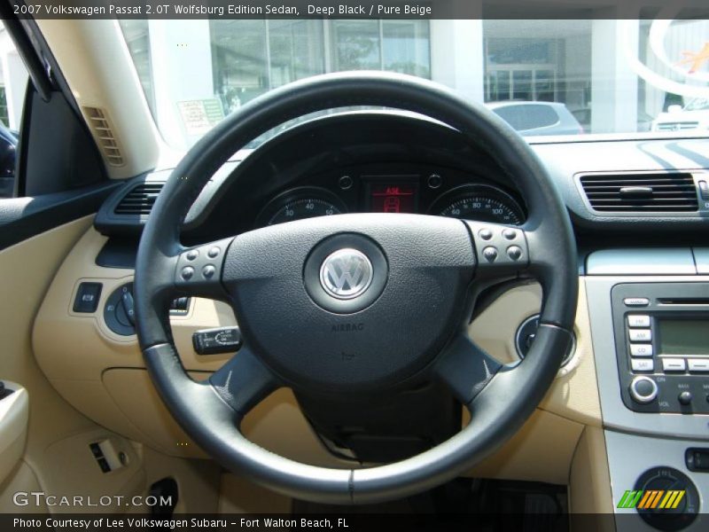 Deep Black / Pure Beige 2007 Volkswagen Passat 2.0T Wolfsburg Edition Sedan