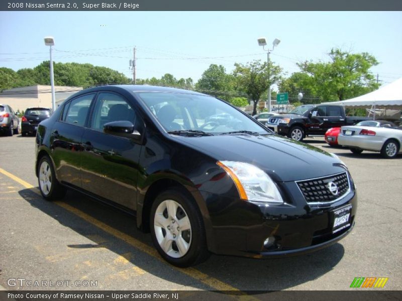 Super Black / Beige 2008 Nissan Sentra 2.0