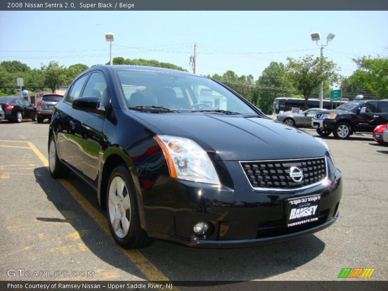 Super Black / Beige 2008 Nissan Sentra 2.0