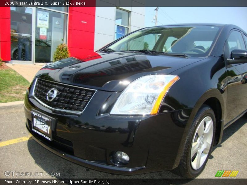 Super Black / Beige 2008 Nissan Sentra 2.0