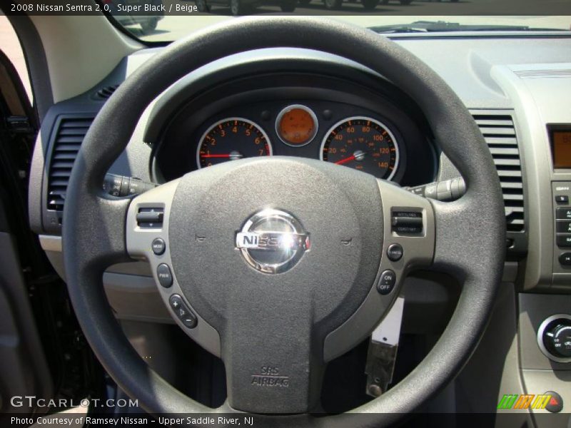 Super Black / Beige 2008 Nissan Sentra 2.0