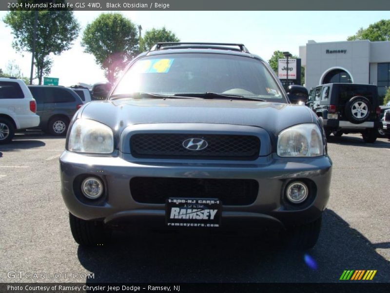 Black Obsidian / Beige 2004 Hyundai Santa Fe GLS 4WD