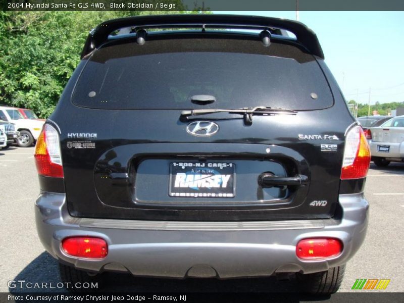 Black Obsidian / Beige 2004 Hyundai Santa Fe GLS 4WD