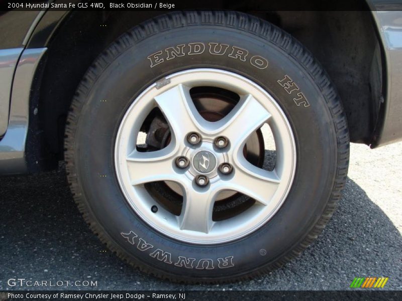 Black Obsidian / Beige 2004 Hyundai Santa Fe GLS 4WD