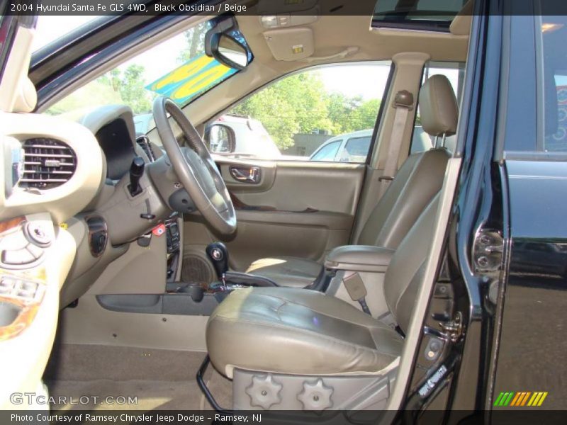 Black Obsidian / Beige 2004 Hyundai Santa Fe GLS 4WD