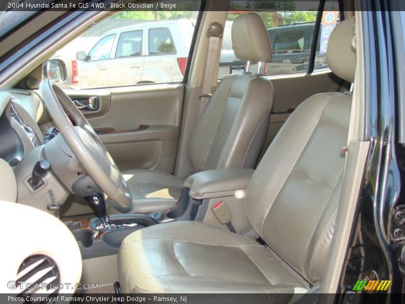 Black Obsidian / Beige 2004 Hyundai Santa Fe GLS 4WD