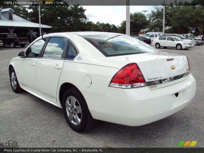 White / Gray 2009 Chevrolet Impala LS