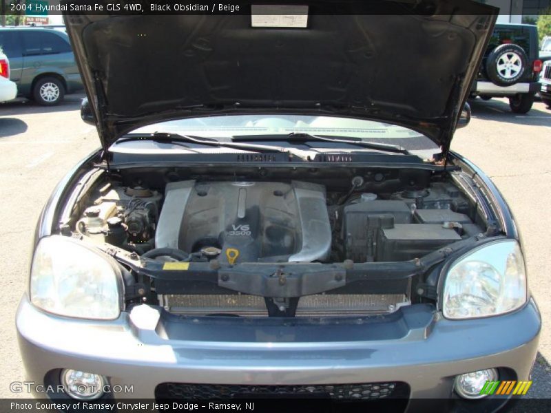 Black Obsidian / Beige 2004 Hyundai Santa Fe GLS 4WD