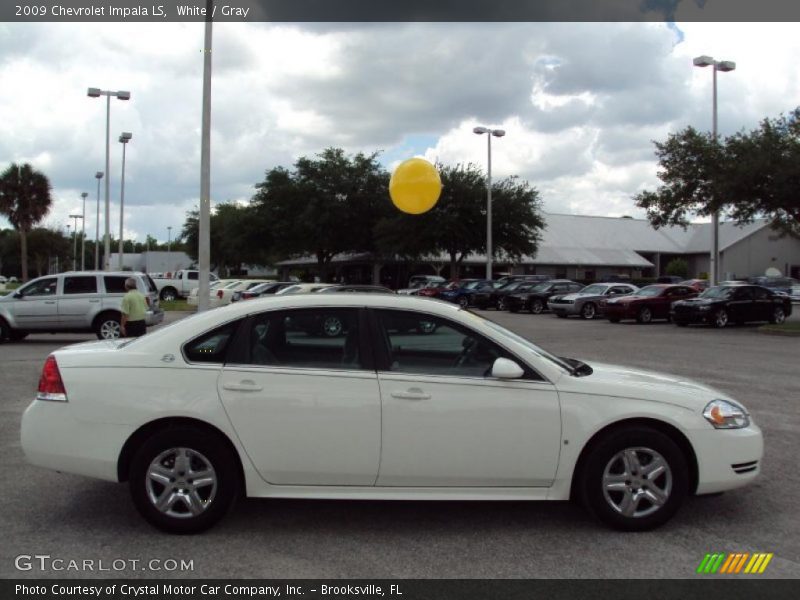 White / Gray 2009 Chevrolet Impala LS