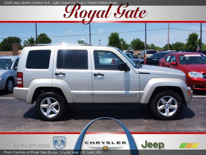 Light Graystone Pearl / Pastel Pebble Beige 2008 Jeep Liberty Limited 4x4