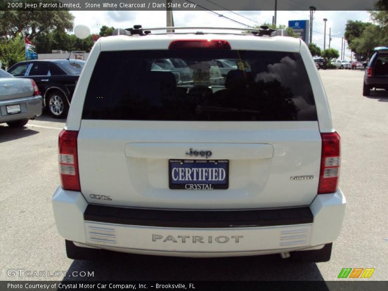 Stone White Clearcoat / Dark Slate Gray 2008 Jeep Patriot Limited