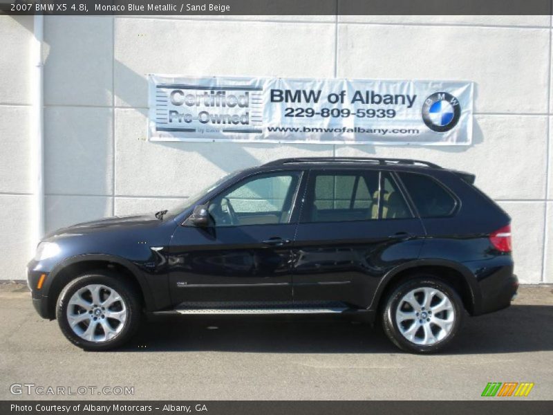 Monaco Blue Metallic / Sand Beige 2007 BMW X5 4.8i