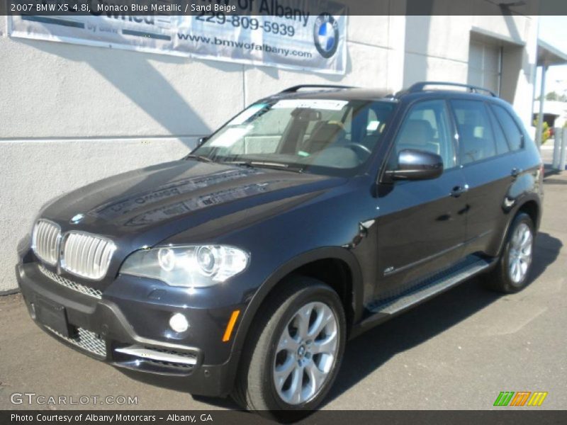 Monaco Blue Metallic / Sand Beige 2007 BMW X5 4.8i