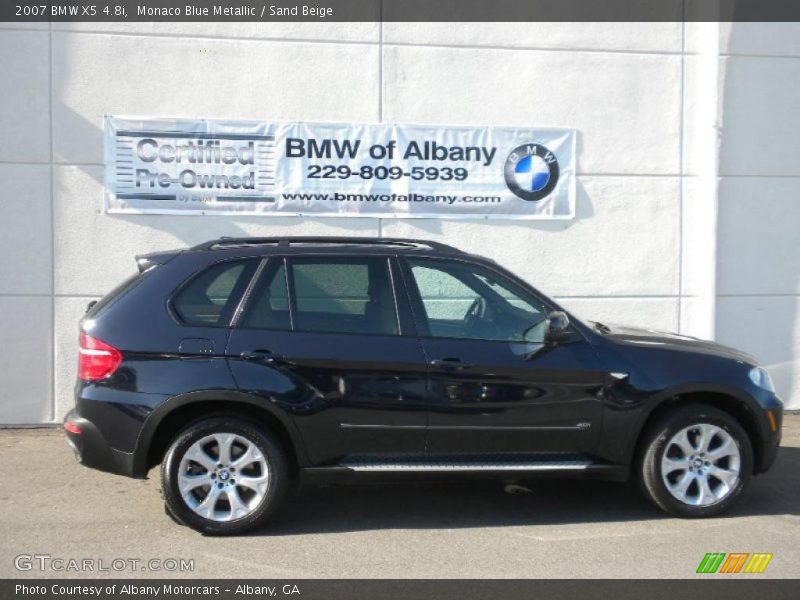 Monaco Blue Metallic / Sand Beige 2007 BMW X5 4.8i