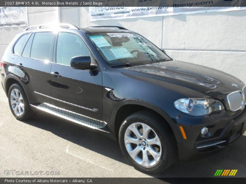 Monaco Blue Metallic / Sand Beige 2007 BMW X5 4.8i