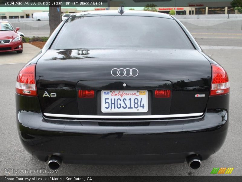 Brilliant Black / Beige 2004 Audi A6 3.0 quattro Sedan