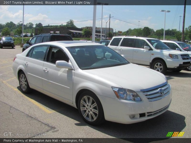 Blizzard White Pearl / Light Gray 2007 Toyota Avalon Limited