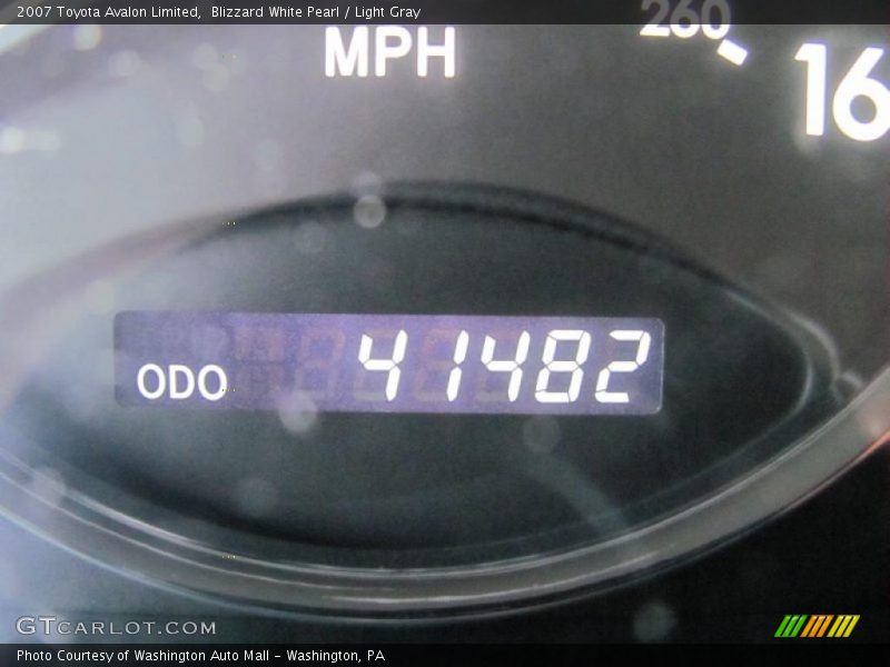 Blizzard White Pearl / Light Gray 2007 Toyota Avalon Limited