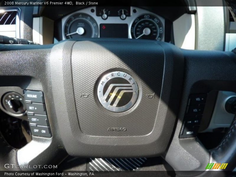 Black / Stone 2008 Mercury Mariner V6 Premier 4WD