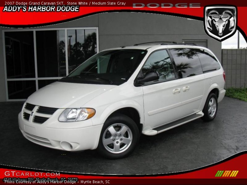 Stone White / Medium Slate Gray 2007 Dodge Grand Caravan SXT