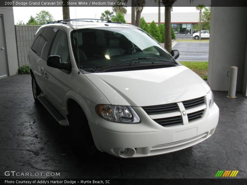 Stone White / Medium Slate Gray 2007 Dodge Grand Caravan SXT