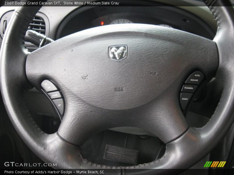 Stone White / Medium Slate Gray 2007 Dodge Grand Caravan SXT