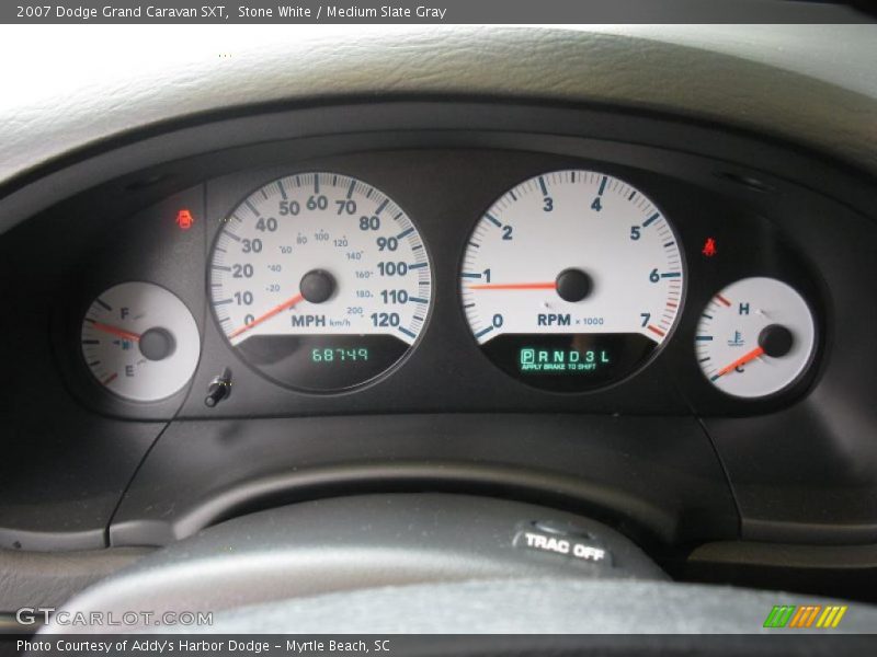 Stone White / Medium Slate Gray 2007 Dodge Grand Caravan SXT